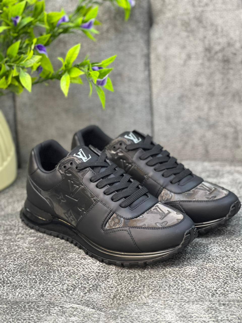 Louis Vuitton Run Away Monogram Black Sneakers