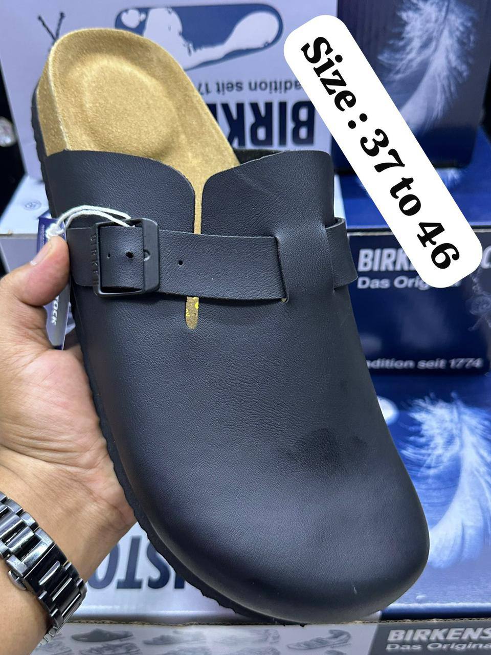 حذاء رجالي كلاسيكي بجلد طبيعي